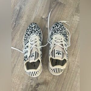 Cheetah print adidas tennis shoes
